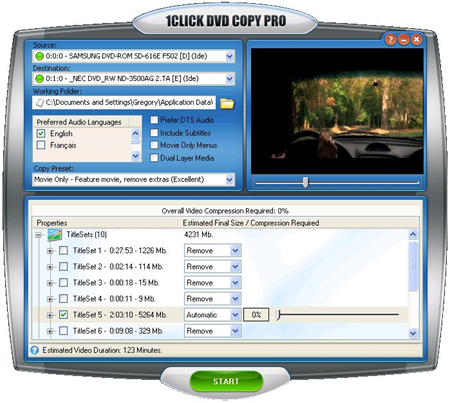 1 Click DVD Copy Screen 1 Click DVD Copy Screen