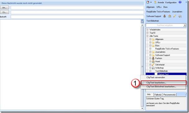 Outlook Vorlagen mit ReplyButler erstellen Screenshot 1