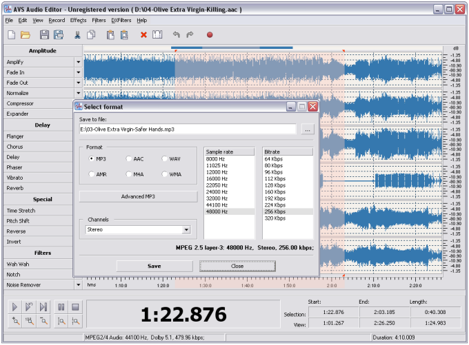 AVS Audio Editor Screenshot AVS Audio Editor Screenshot