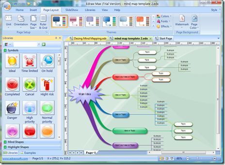 EDraw Mindmap Screen Shot