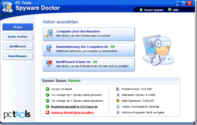 PC Tools Spyware Doctor