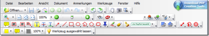 PDF-XChange Viewer mit vielen Bearbeitungsfunktionen für PDF Dokumente