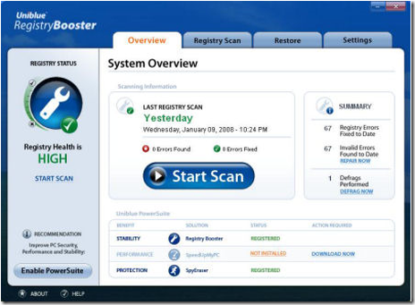 Uniblue Registry Booster