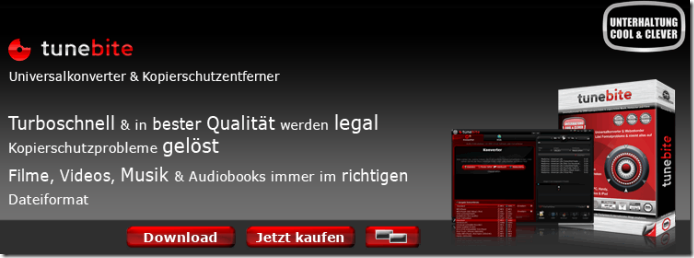 TuneBite Sceenshot mit Box