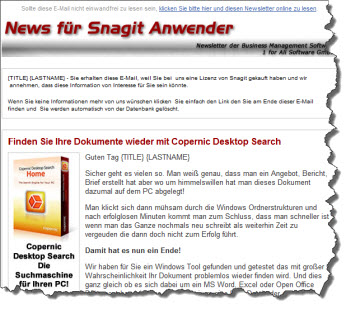 Newsletter Beispiel