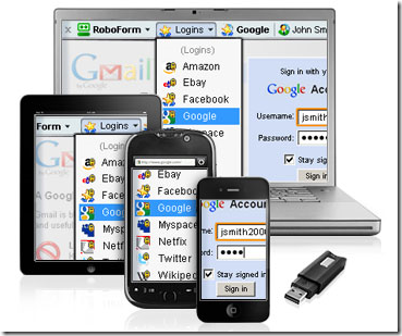 RoboForm Screenhot Mobile Devices